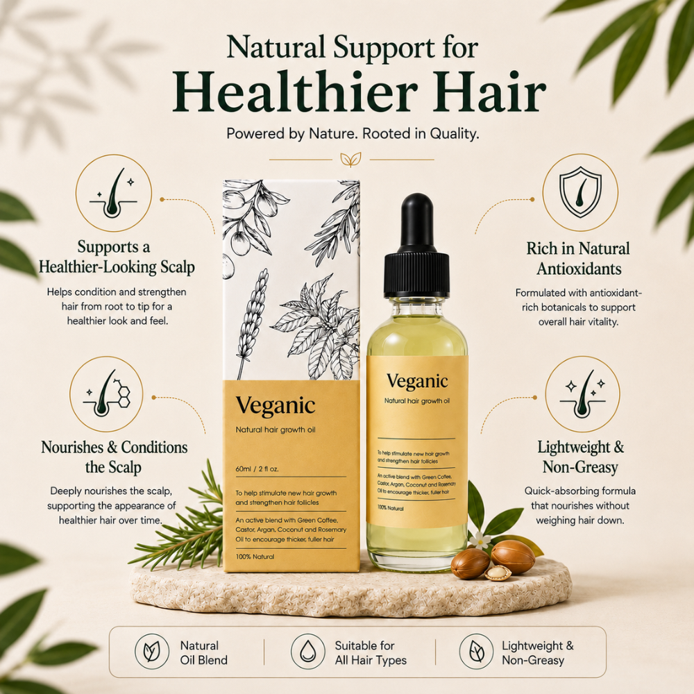 Veganic Hair Oil – Stronger, Healthier Hair