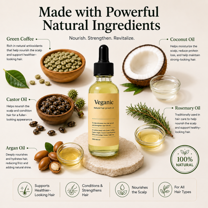 Veganic Hair Oil – Stronger, Healthier Hair